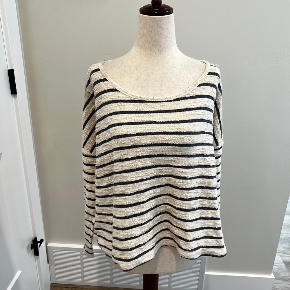 JACK BY BB DAKOTA Women's Boxy Stripes Top Size L